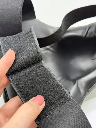 Защита паха мужская, бандаж черный Tomorrow Star с черной резинкой