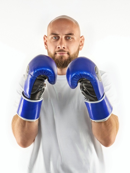 ПЕРЧАТКИ БОКСЕРСКИЕ LEADERS LEAD SERIES LONG VELCRO CUSTOM BL/BK/SIL