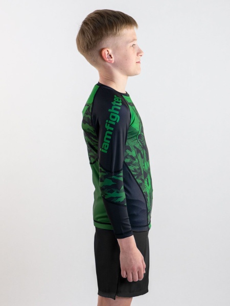 Рашгард I am Fighter Hulk детский (зеленый)