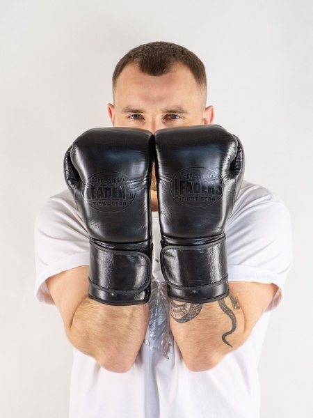 Перчатки боксерские LEADERS MEX BK черный