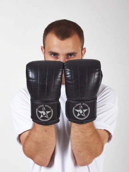 Перчатки снарядные LONE STAR на липучке, кожа