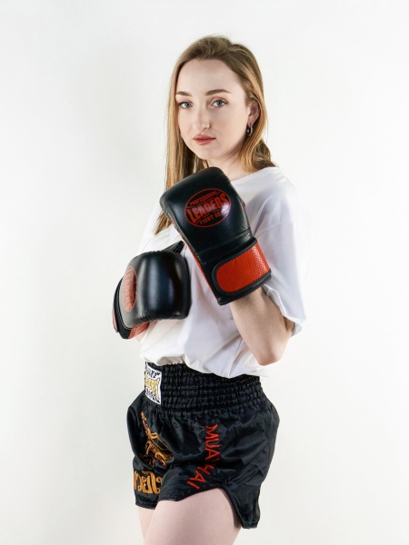 Шорты Муай-Тай Fluory Lion (черные)