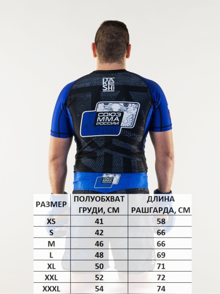 Рашгард с коротким рукавом TFG Союз  ММА Blue