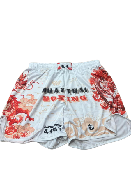 Шорты TS SPORT белые Muay Thai 000010