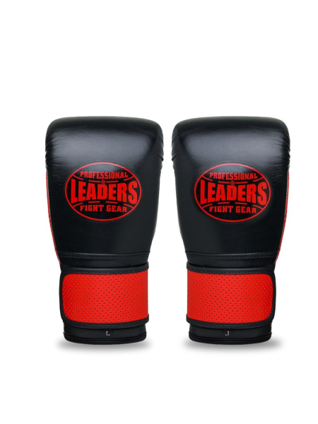 Перчатки снарядные Leaders  PRIME на липучке (черный/красный)
