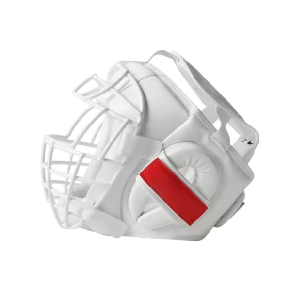 Шлем с решеткой белый