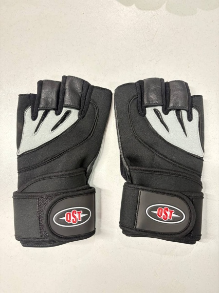 Перчатки для фитнеса черно-серые