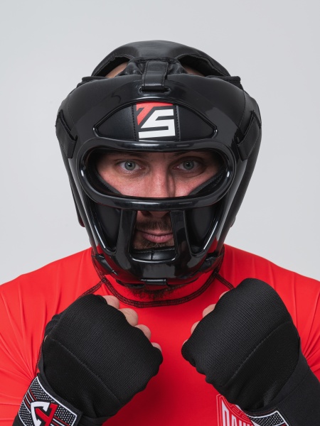 Шлем боксерский TS Sport с решеткой