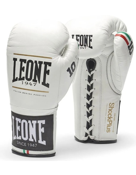 Боксерские перчатки Leone1947 Shock Plus белые