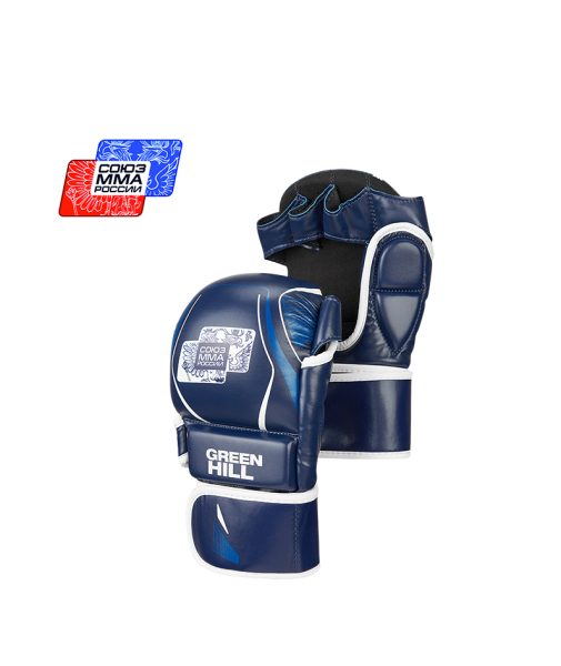 Перчатки Союз ММА Green Hill синие