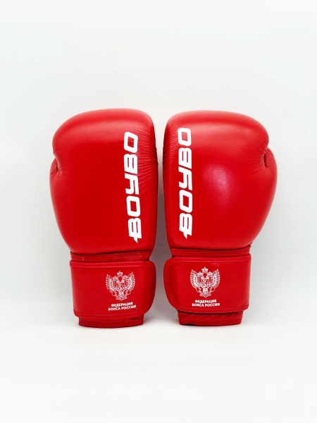 Перчатки боксерские BoyBo TITAN, IB-23-1, кожа (одобрены ФБР),красный