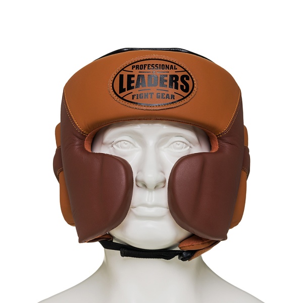 Шлем боксерский LEADERS LS MEX HERITAGE BR/BG коричневый/бежевый