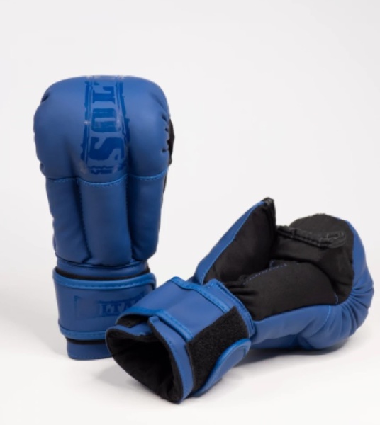 Перчатки для рукопашного боя SOLTAS, цвет синий МАТ