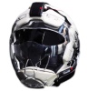Шлем с пластиковой маской черно-белый