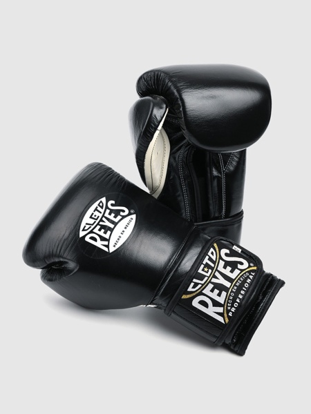 Тренировочные боксерские перчатки от Cleto Reyes на липучке CЕ6 (черные)