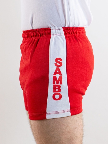 Шорты для самбо BoyBo красные, BS350