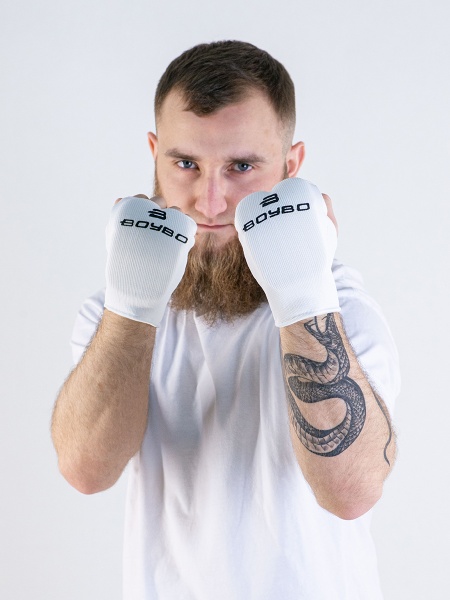 Накладки для каратэ BoyBo BO130, хлопок, белые