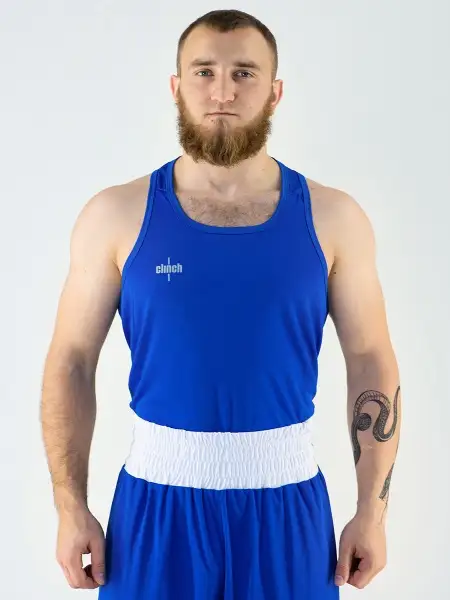 C116 Майка боксерская Clinch Olimp синяя C116 Майка боксерская Clinch Olimp синяя